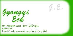 gyongyi eck business card