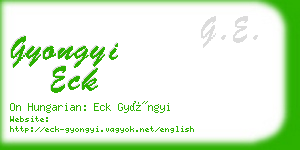 gyongyi eck business card